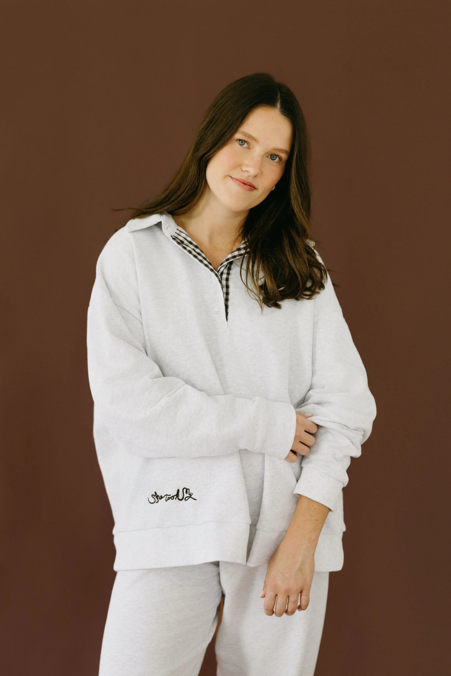 Oversized Polo Sweatshirt SHE TOOK MY