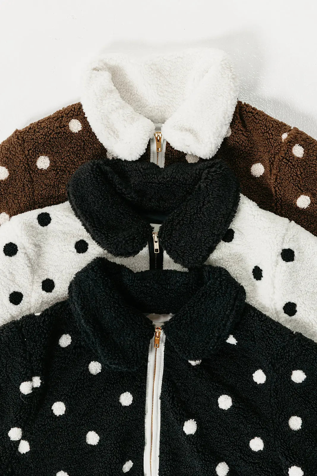 Polka Dot Sherpa Jacket SHE TOOK MY
