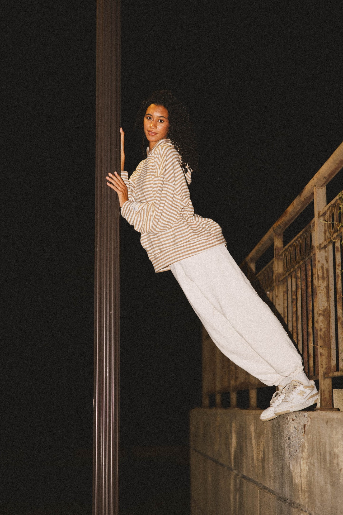 Oversized Striped Hoodie