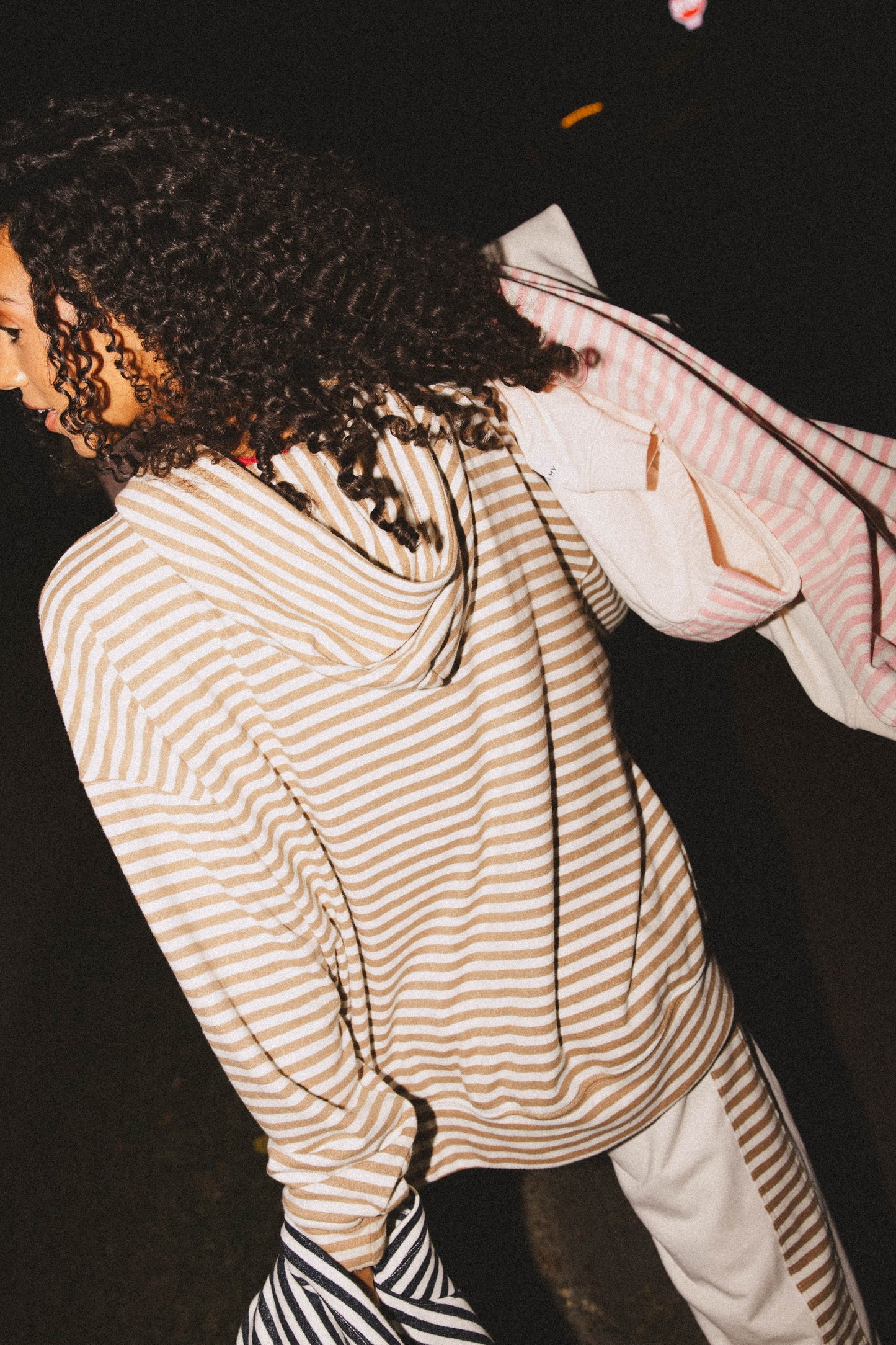 Oversized Striped Hoodie