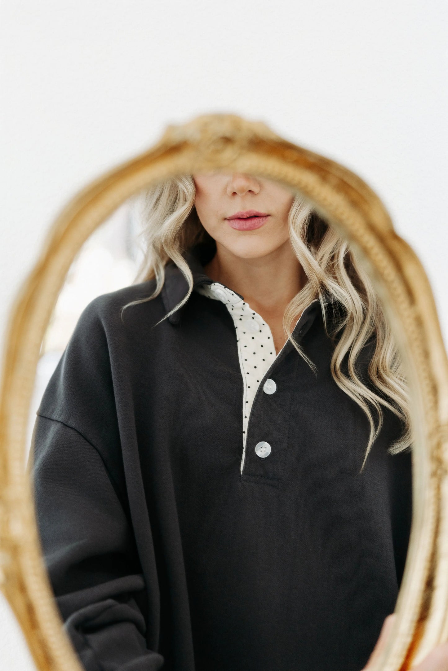 Oversized Polo Sweatshirt SHE TOOK MY