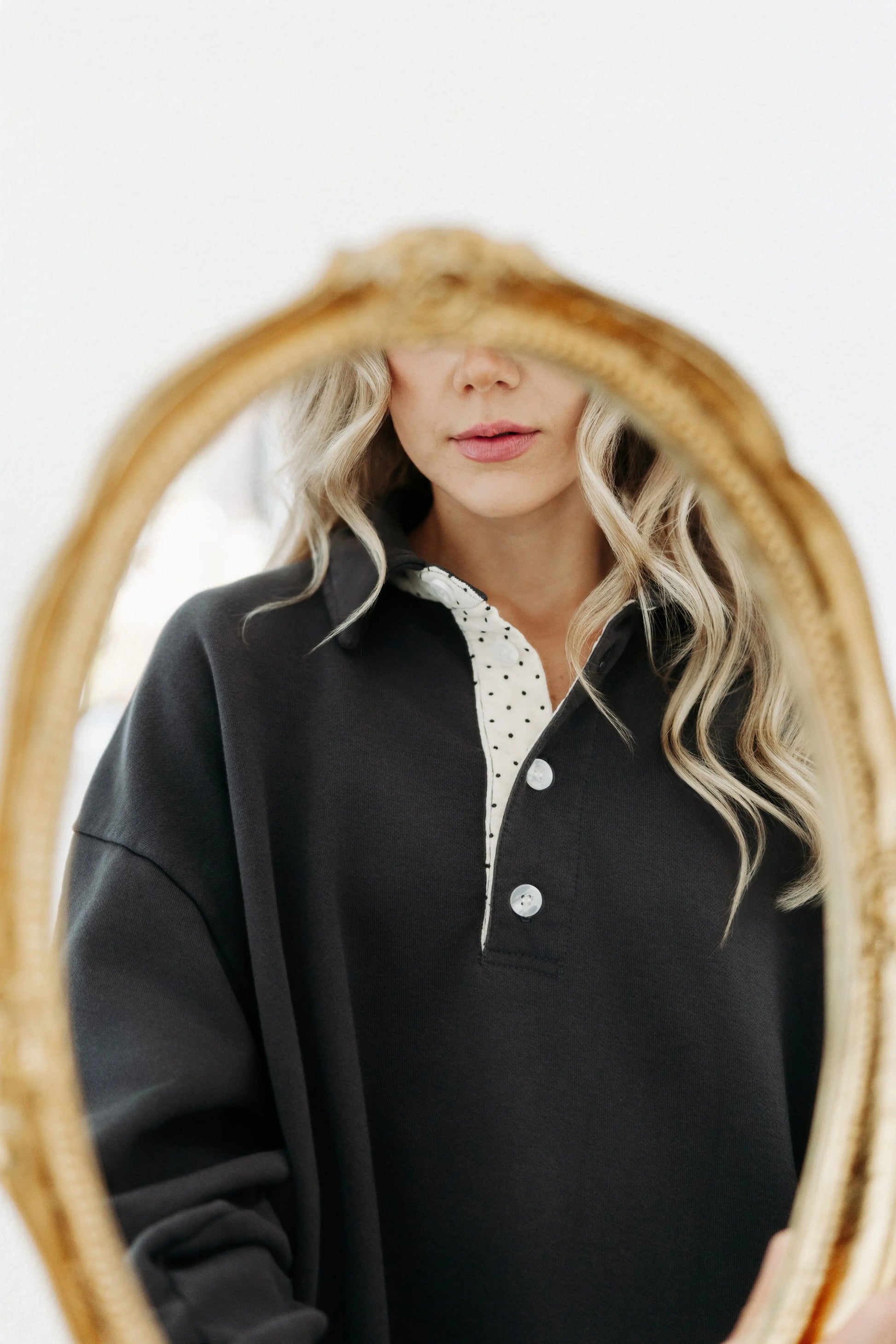 Oversized Polo Sweatshirt SHE TOOK MY