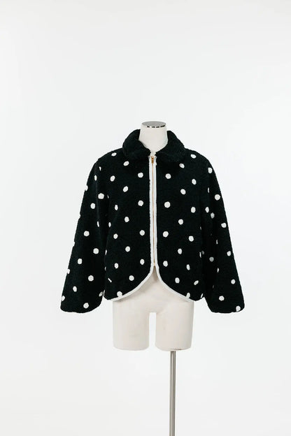 Polka Dot Sherpa Jacket SHE TOOK MY