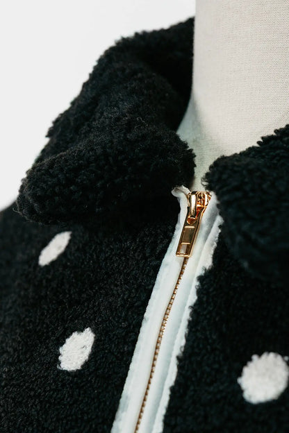 Polka Dot Sherpa Jacket SHE TOOK MY