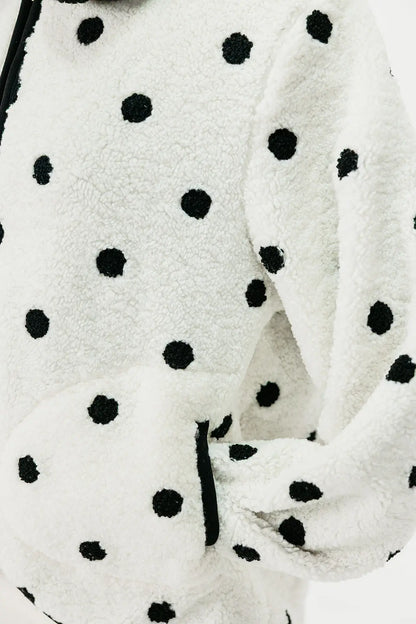 Polka Dot Sherpa Jacket SHE TOOK MY