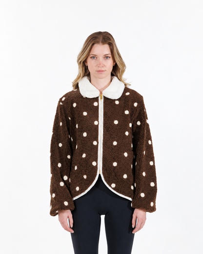 Polka Dot Sherpa Jacket SHE TOOK MY