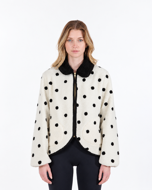 Polka Dot Sherpa Jacket SHE TOOK MY