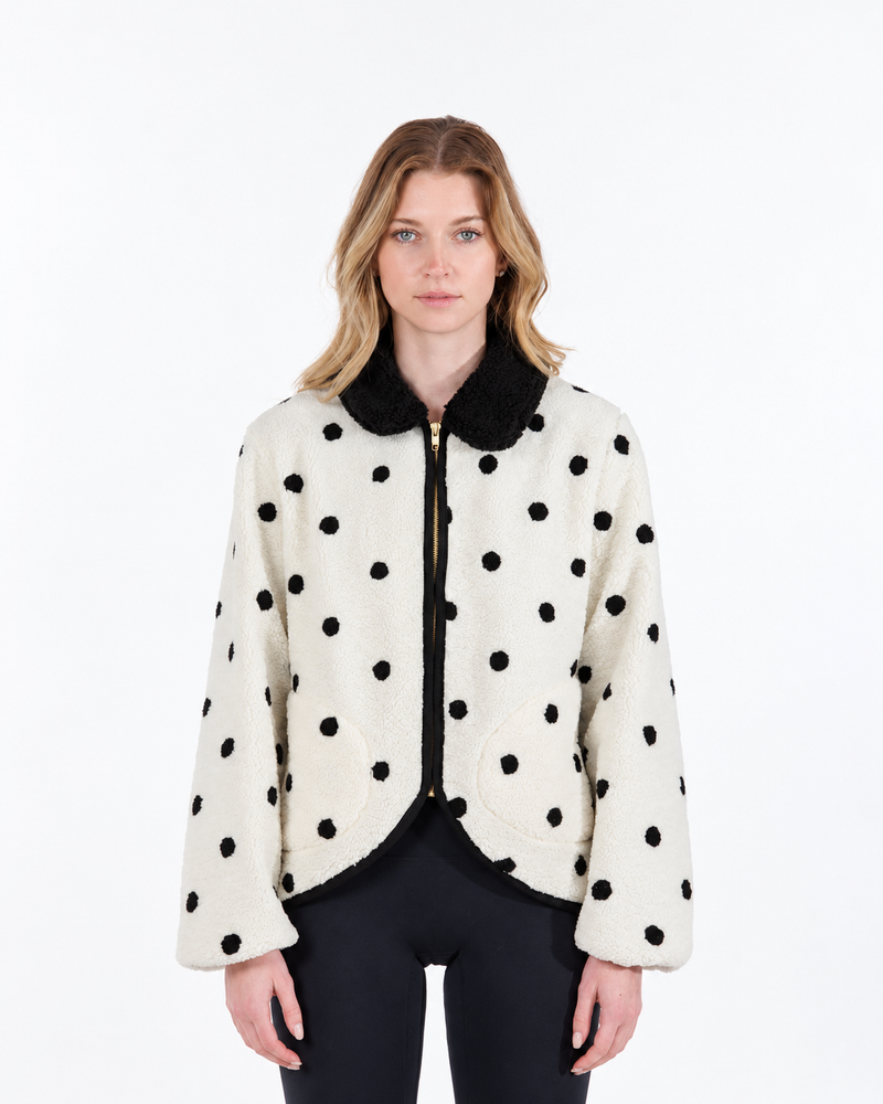 Polka Dot Sherpa Jacket SHE TOOK MY