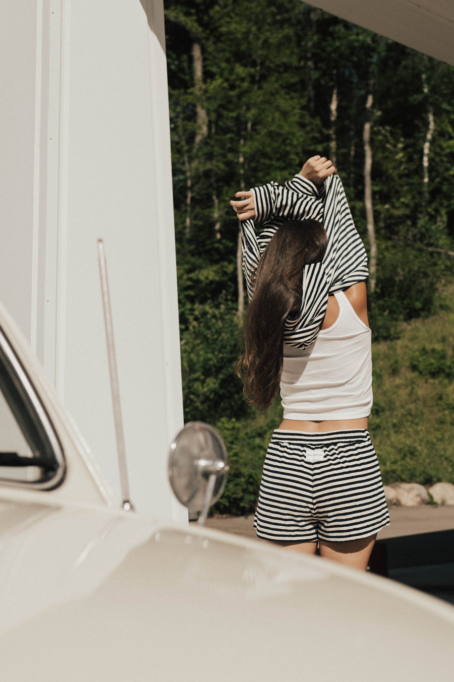 Vintage Inspired Mini Short - Backseat Blue