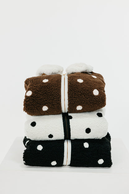 Polka Dot Sherpa Jacket SHE TOOK MY