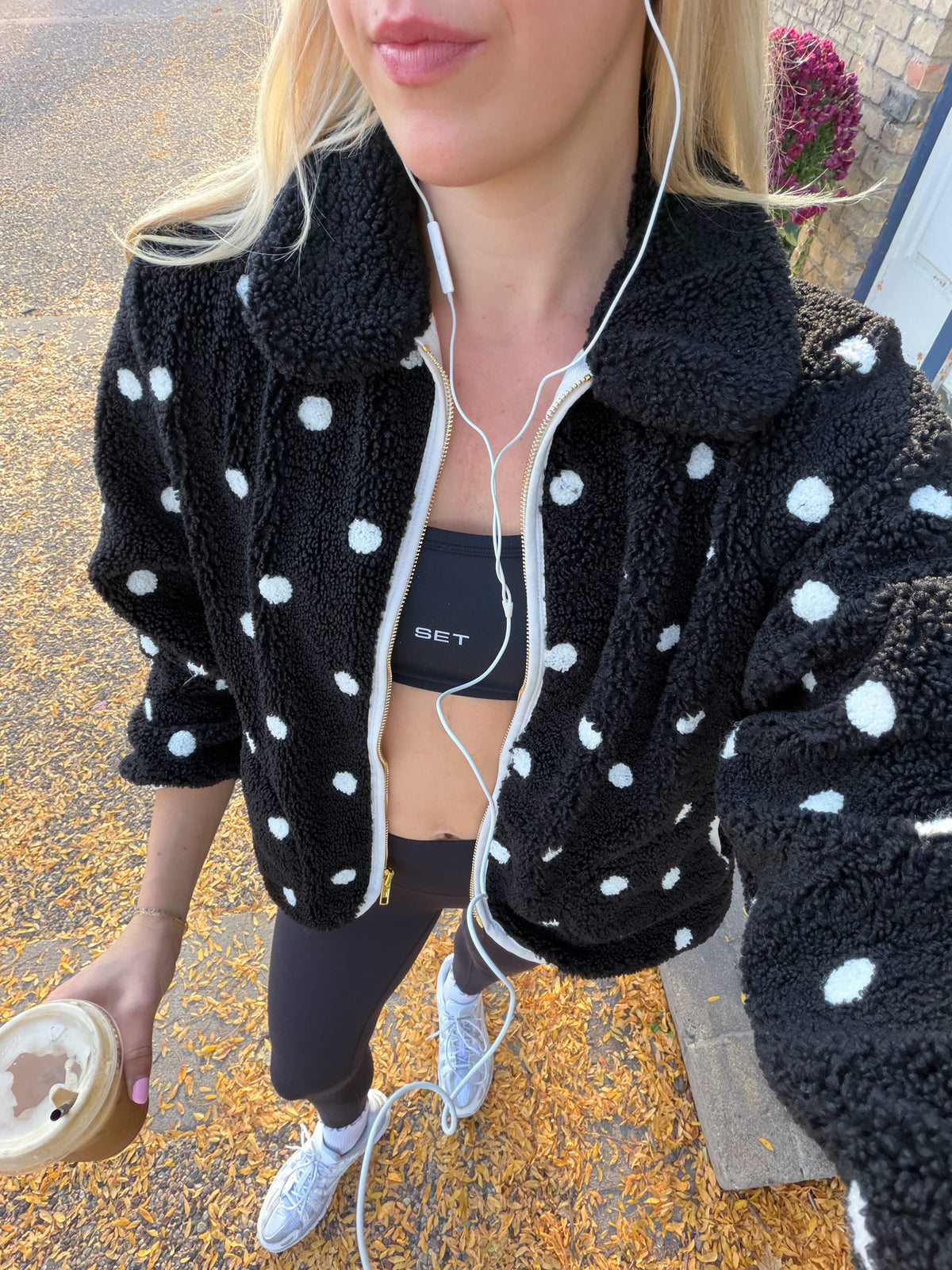 Polka Dot Sherpa Jacket SHE TOOK MY
