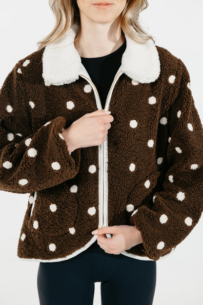 Polka Dot Sherpa Jacket SHE TOOK MY