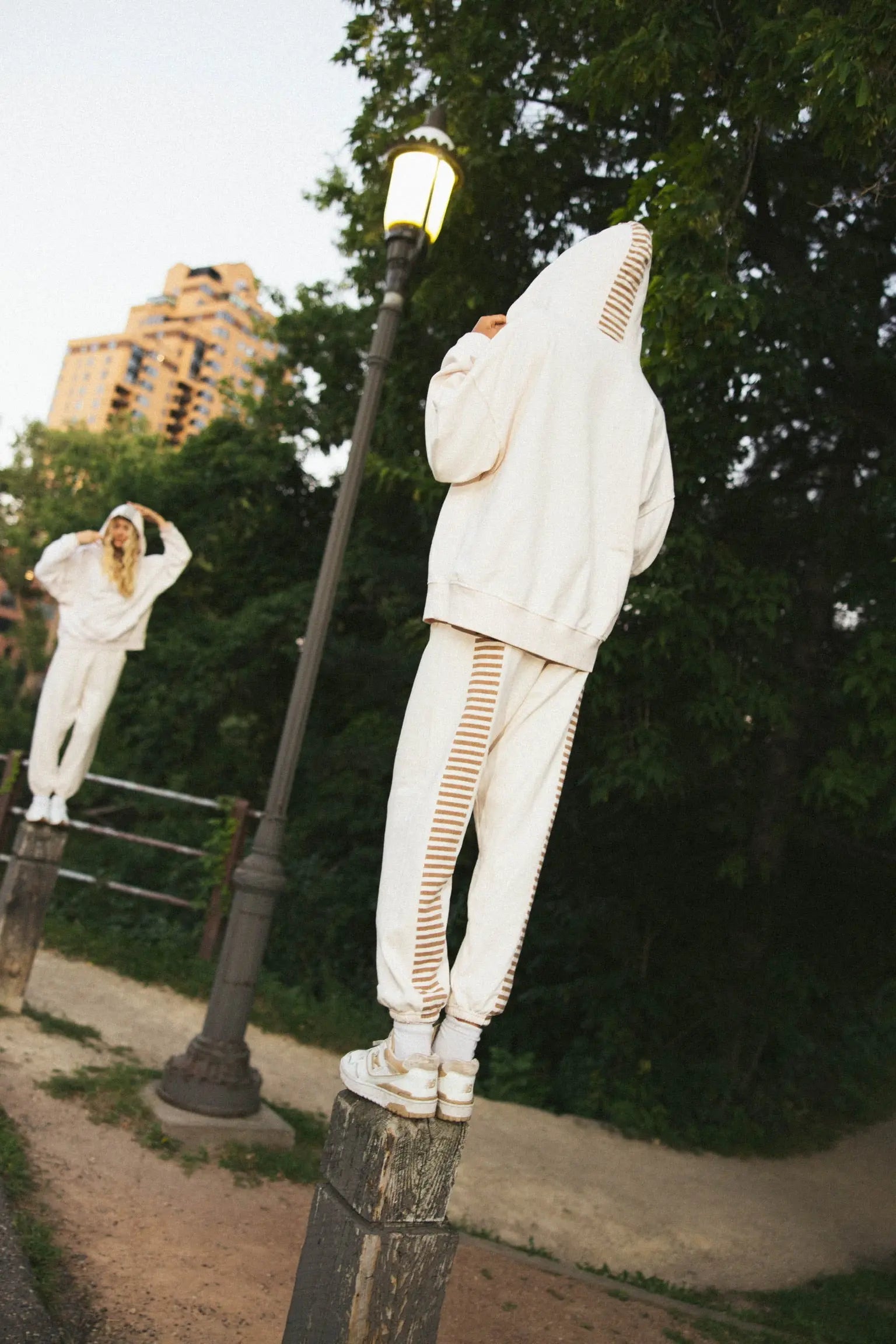 Cream Joggers SHE TOOK MY