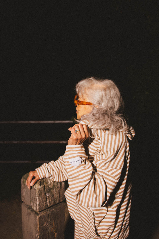 Oversized Striped Hoodie
