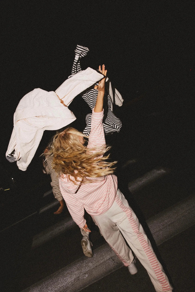 Cream Joggers SHE TOOK MY