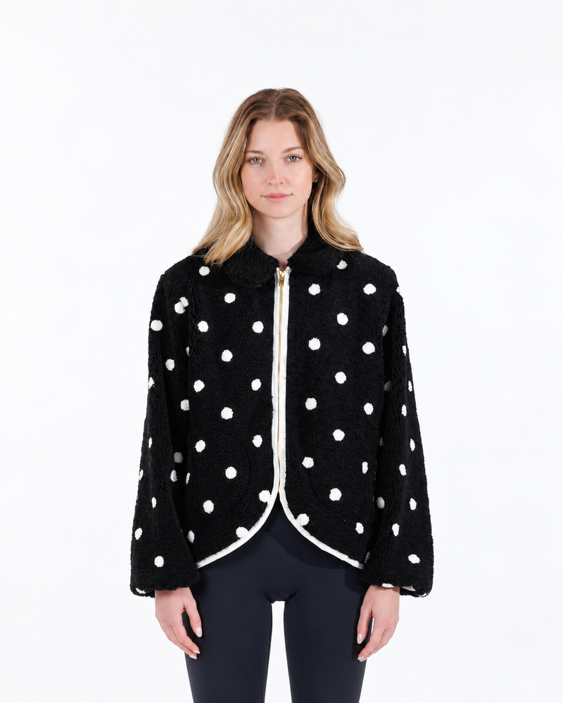 Polka Dot Sherpa Jacket SHE TOOK MY