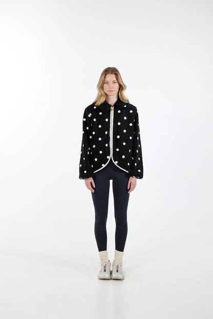 Polka Dot Sherpa Jacket SHE TOOK MY