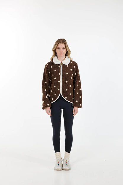Polka Dot Sherpa Jacket SHE TOOK MY