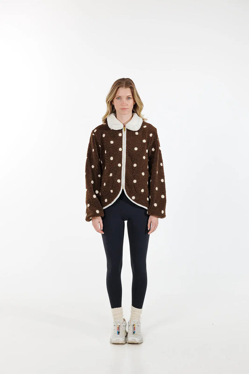 Polka Dot Sherpa Jacket SHE TOOK MY