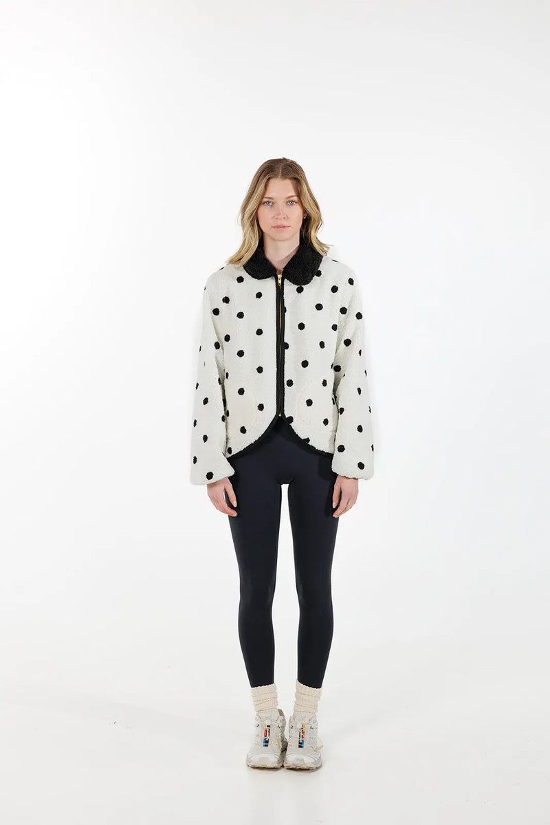 Polka Dot Sherpa Jacket SHE TOOK MY